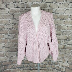 GAP Lavender 90s Shaker Open Boxy Cardigan Drop Shoulder XXL Barbiecore Softgirl